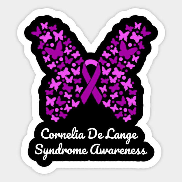 Cornelia De Lange Syndrome Awareness Sticker by mikevdv2001